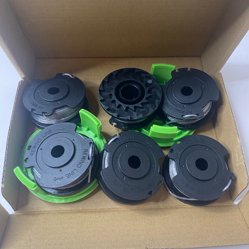 YWTESCH 0.065" Auto-Feed Spool Kit 6 Spools 2 Caps String Trimmers Black Green